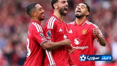 هاتريك برونو ينتشل يونايتد من المصيدة ويتوج خماسية أولد ترافورد